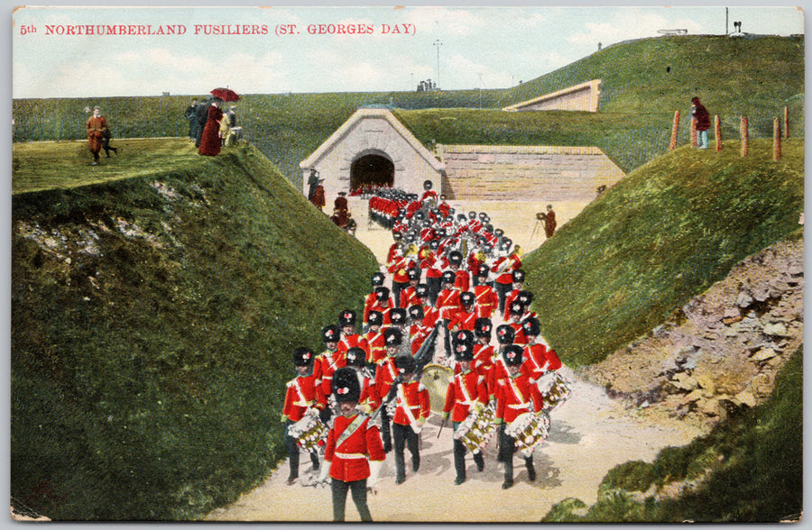 Northumberland Fusiliers St. Georges Day Soldiers Military Milton Army Series Postcard