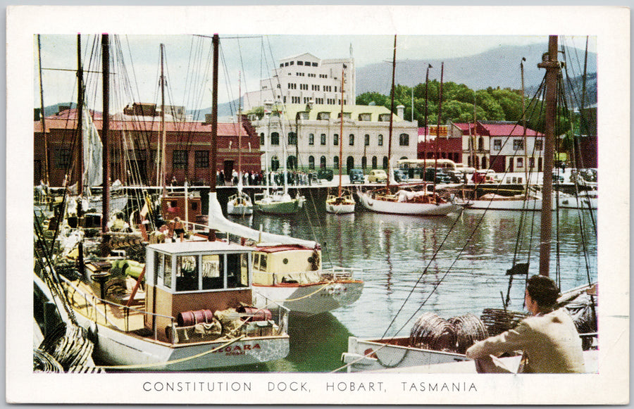 Constitution Dock Hobart Australia Abbott Laboratories Pentothal Sodium Dear Doctor Advertising Postcard