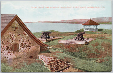 Fort Anne Annapolis NS View from Powder Magazine Nova Scotia Postcard