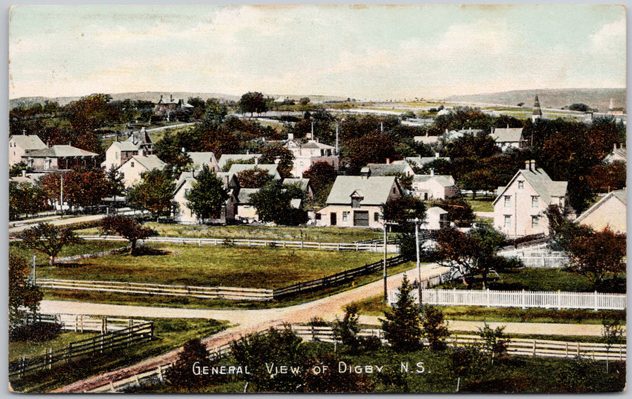 Digby NS General View Nova Scotia Canada McCoy Postcard