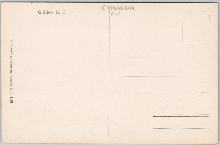 Golden British Columbia Queen's Hotel Warren General Merchant J. Howard Chapman Postcard SP19