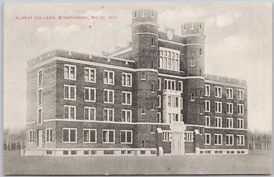 Albert College Strathcona No.26 AB Edmonton Alberta Canada 1911 Postcard SP19