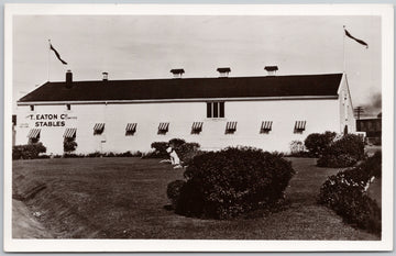 T. Eaton Co Stables Winnipeg Manitoba Postcard 