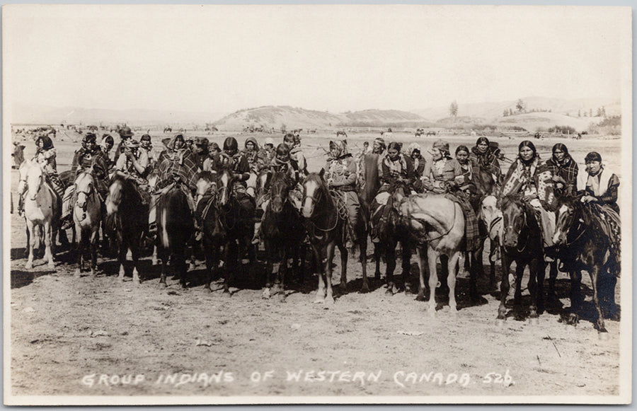 Byron Harmon 526 'Group Indians of Western Canada' Indigenous People Alberta Postcard