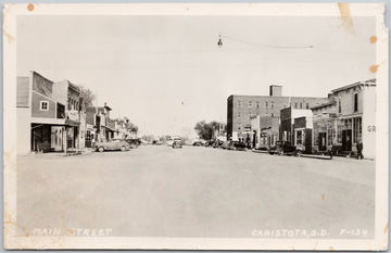 Main Street Canistota SD South Dakota RPPC Postcard 