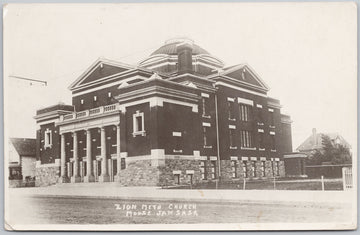 Zion Methodist Church Moose Jaw SK Saskatchewan RPPC Postcard 