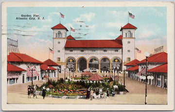 Garden Pier Atlantic City NJ New Jersey Keith's Theatre 1920s Postcard 