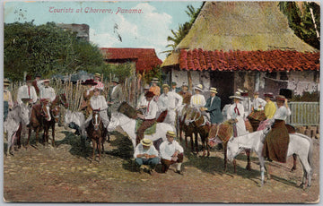 Panama Tourist at Chorrera Panama Canal Postcard 