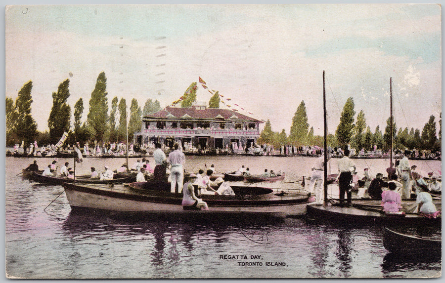 Regatta Day Toronto Island Toronto Ontario Boats 1911 Postcard