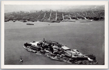 Alcatraz Island San Francisco Bay CA California JC Bardell Litho Postcard 