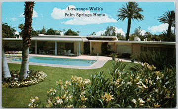 Lawrence Welk Palm Springs Home CA California Postcard 