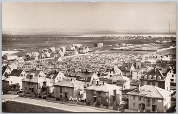 Reykjavik Iceland Birdseye View Unused RPPC Postcard 