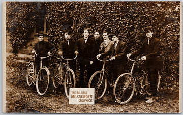 Victoria BC The Reliable Messenger Service Telegram Service Scarce RPPC Postcard 