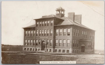 Stettler School Stettler Alberta AB Canada 1911 Stedman RPPC Postcard 