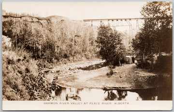 Harmon River Valley Peace River Alberta  Postcard 