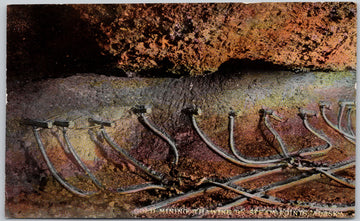 Gold Mining Thawing by Steam Points Alaska Postcard 