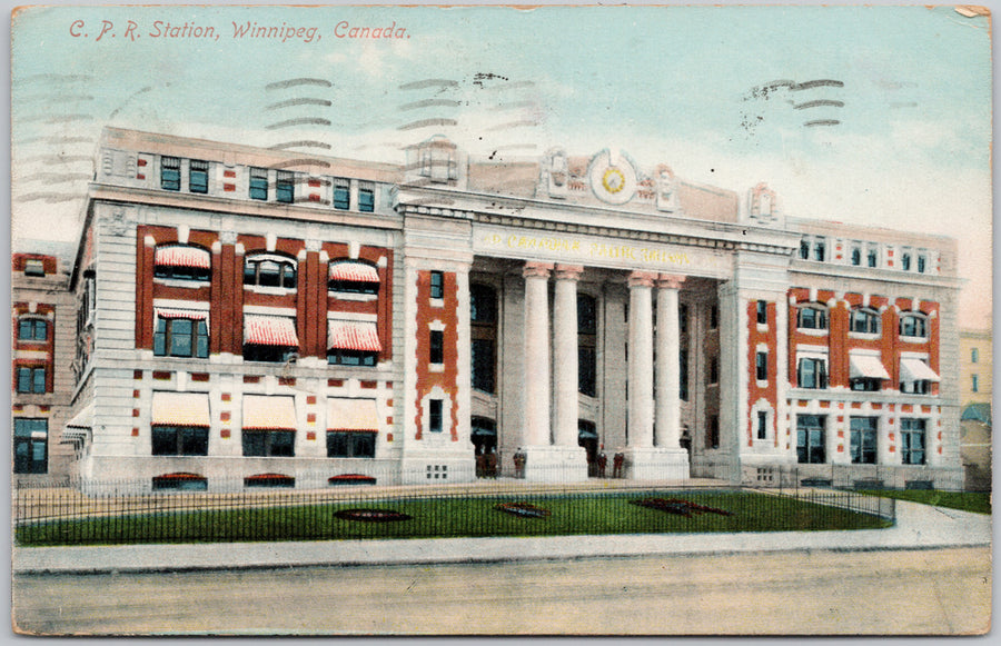 CPR Station Winnipeg Manitoba Postcard