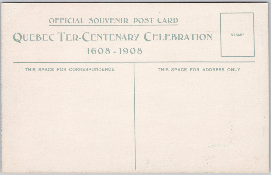 Jacques Cartier Monument Quebec Ter-Centenary Celebration 1608-1908 Postcard SP20