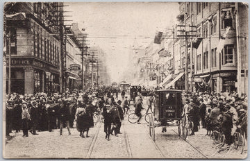 Yonge Street Toronto Ontario ON People Buggies Galbraith Postcard