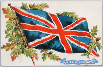 Union Jack Flag British Patriotic 1912 Tuck Brockville ONT Cancel Postcard 