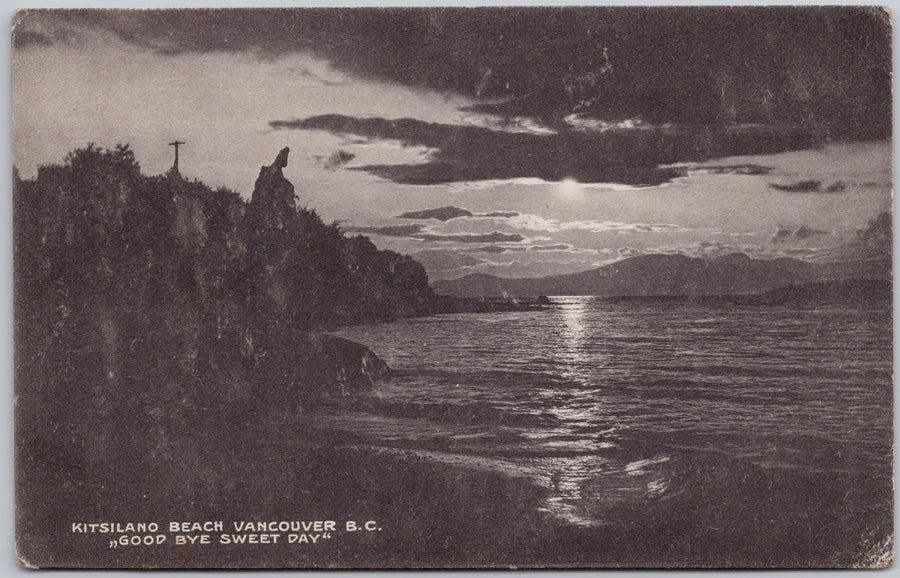 Kitsilano Beach Vancouver BC Postcard 