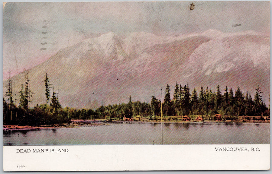 Vancouver BC Dead Man's Island British Columbia Canada 1908 Postcard