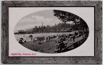 English Bay Vancouver BC British Columbia Canada PNC Glosso Postcard 