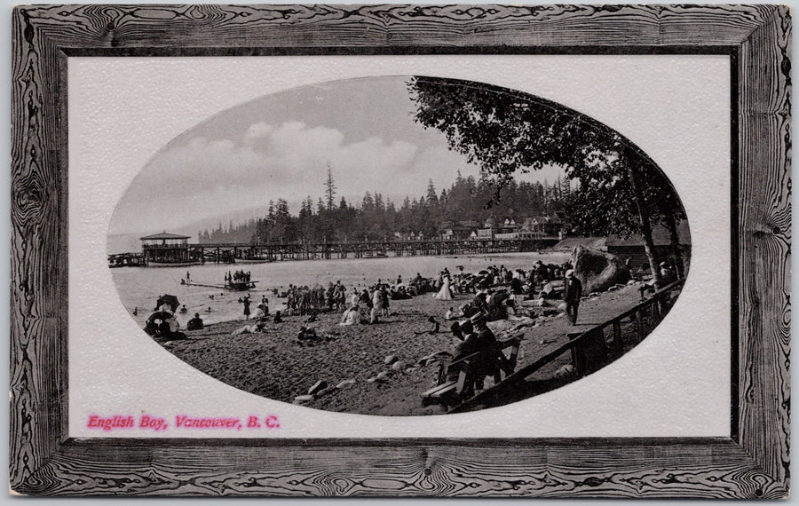 English Bay Vancouver BC British Columbia Canada PNC Glosso Postcard 