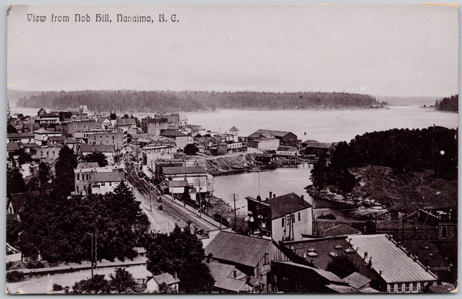 Nanaimo BC View from Nob Hill SB Sutton Postcard 