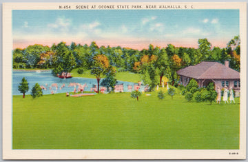 Oconee State Park near Walhalla South Carolina SC USA Linen Postcard