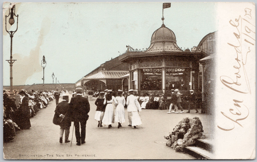 Bridlington The New Spa Promenade England UK 1903 Postcard