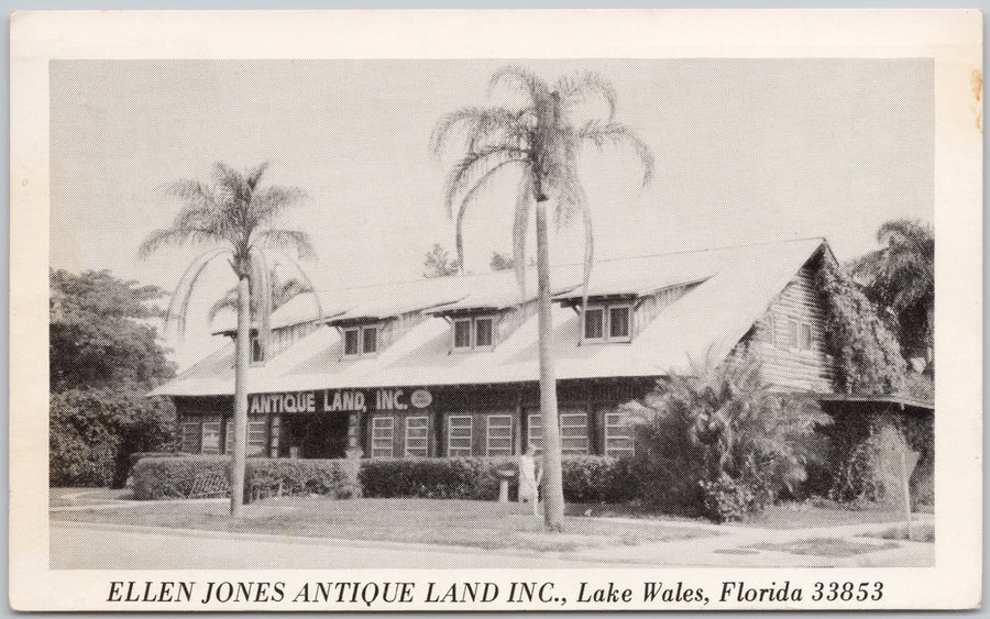 Ellen Jones Antique Land Lake Wales FL Florida 1971 Pekin IN Cancel Postcard 