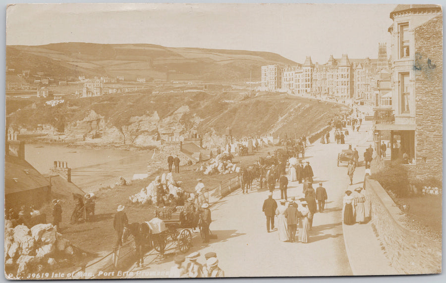 Port Erin Promenade Isle of Man UK 1910 Photochrom RPPC Postcard 