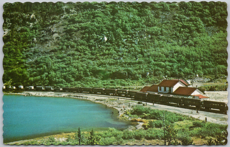 White Pass & Yukon Railway Station Lake Bennett BC Canada Postcard 