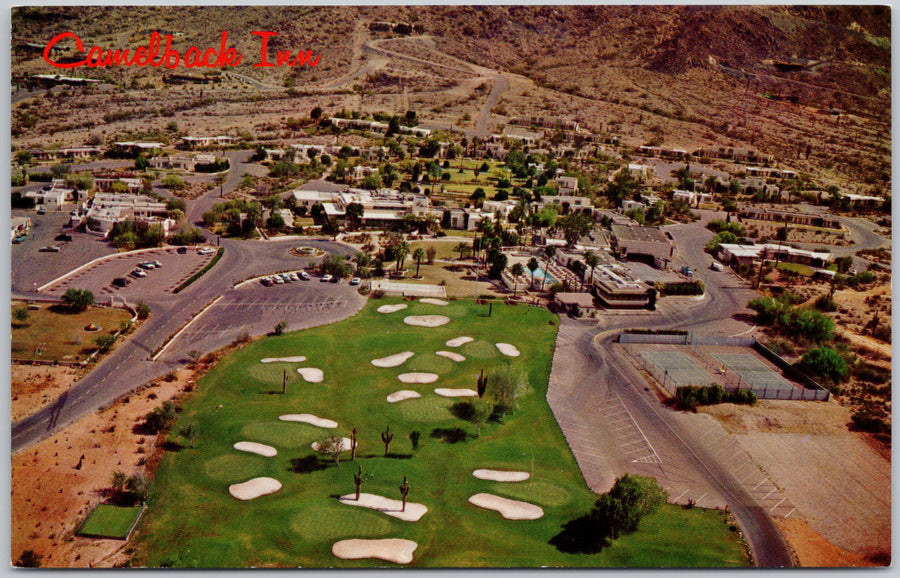 Camelback Inn Scottsdale Arizona Golf Course Birdseye Unused Postcard 