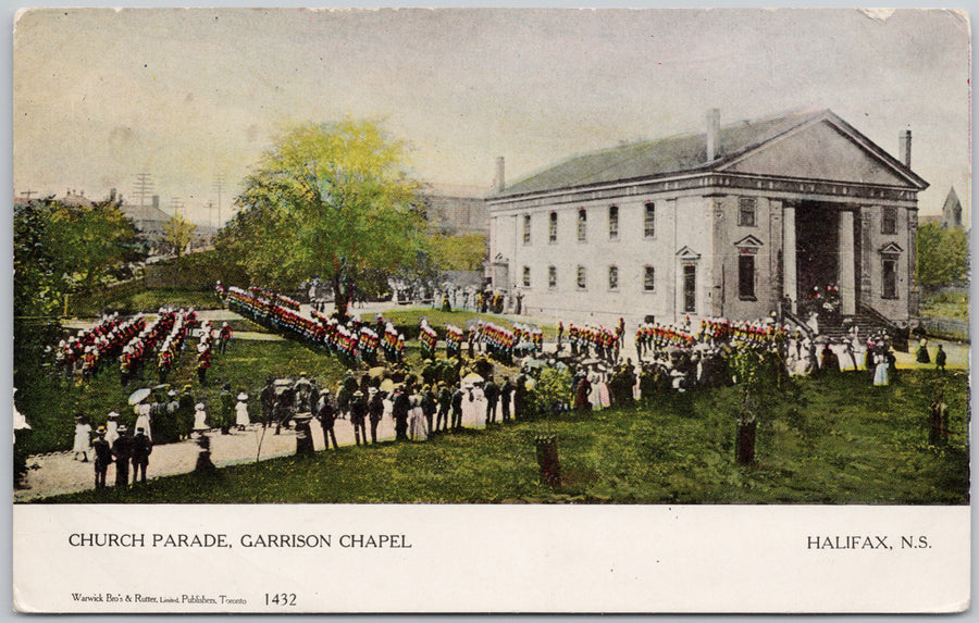 Church Parade Garrison Chapel Halifax NS Nova Scotia Canada Postcard 