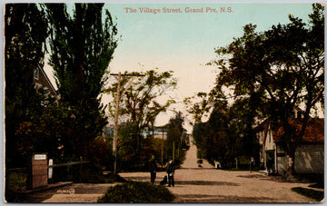 The Village Street Grand Pre NS Nova Scotia Canada Unused Postcard