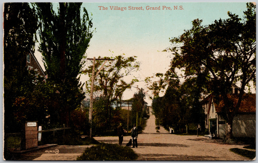 The Village Street Grand Pre NS Nova Scotia Canada Unused Postcard