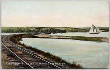Bridge at Grand Narrows Cape Breton NS Nova Scotia Canada Sailboat Postcard