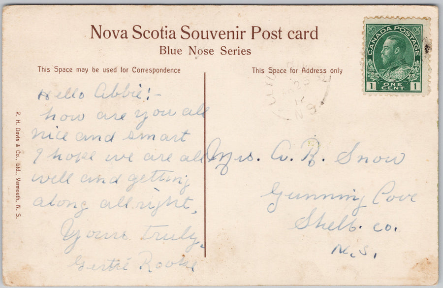 Old Church Grand Pre Nova Scotia Canada 1912 Split Ring Postcard SP21