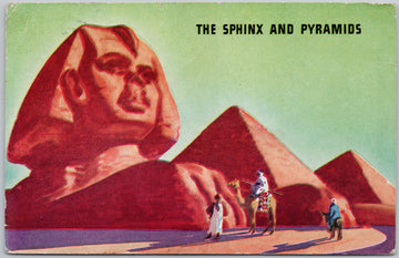 Sphinx and Pyramids Egypt Camel Shell Advertising 4 Mills Stamp Postcard