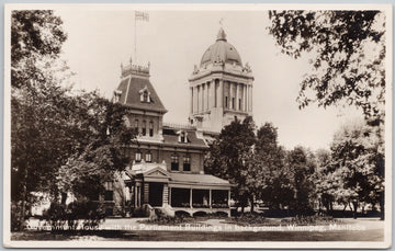 Winnipeg MB Government House Parliament Buildings 1939 RPPC Postcard 