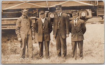 Vancouver Island Interurban Railway Line Opening Day 1913 RPPC Postcard 