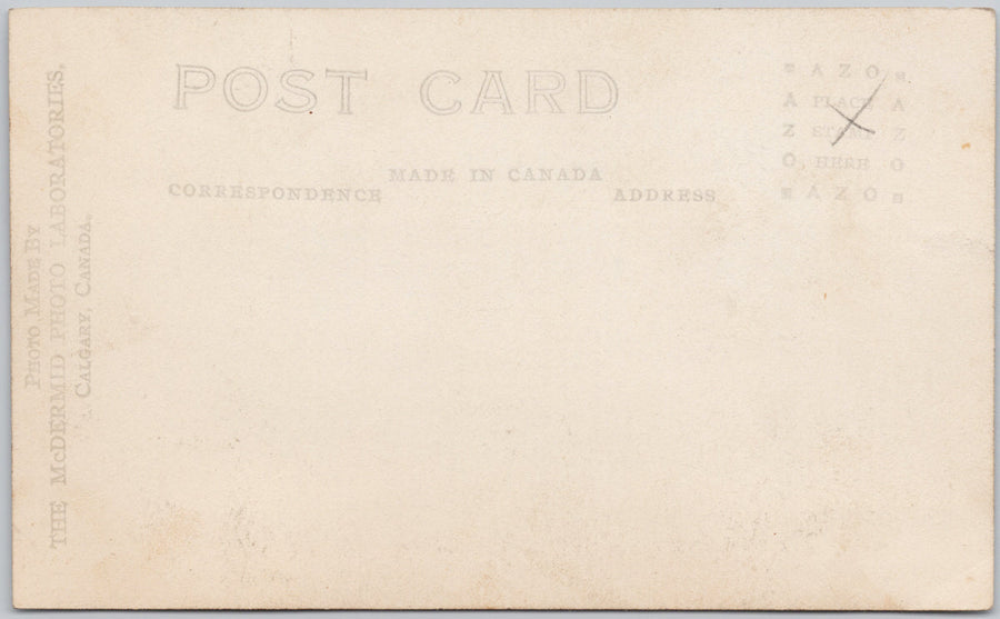 Radium BC People Swimming Pool Unique View McDermid RPPC Postcard SP21