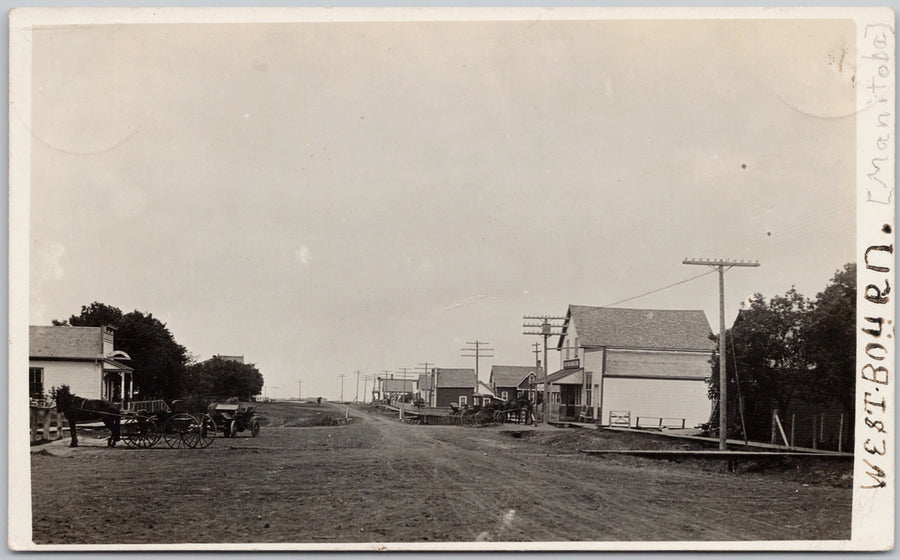 Westbourne Manitoba Street Scene View Postcard 