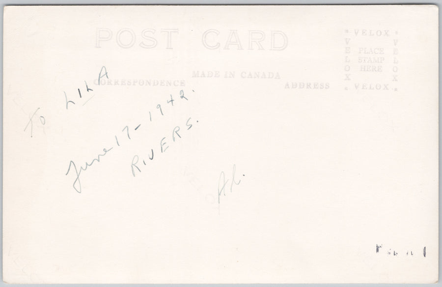 Rivers Manitoba Post Office MB 1940s RPPC Postcard SP21