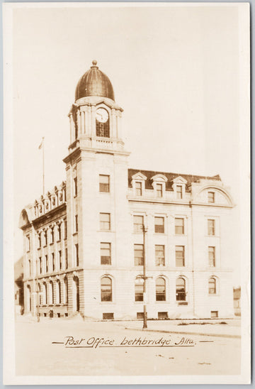 Post Office Lethbridge Alberta Postcard 