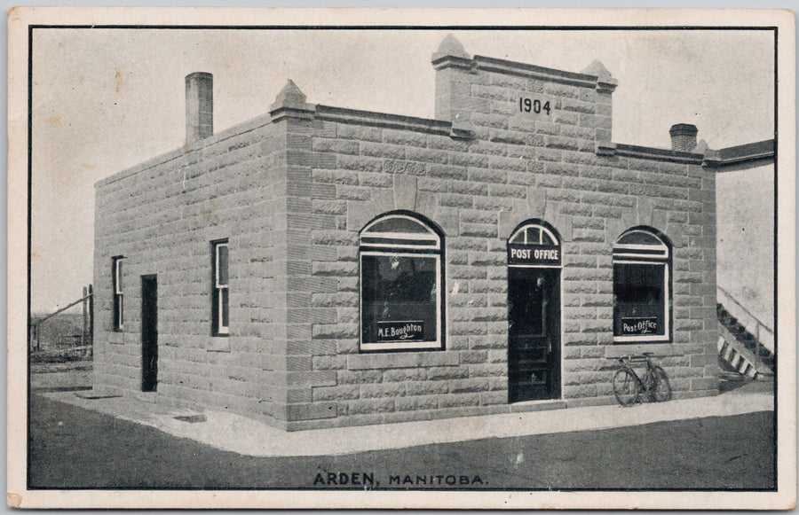 Arden Manitoba Post Office Postcard