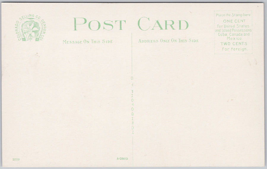 Union Depot Denver Colorado at Night Railway Station Train CO USA Postcard SP21