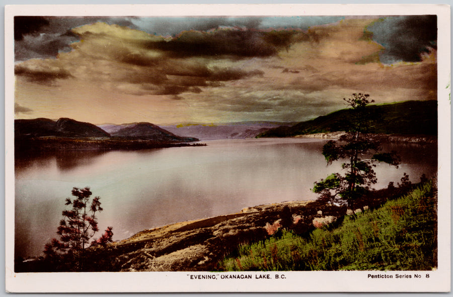 Okanagan Lake BC British Columbia Canada Penticton Series No. 8 Camera Products RPPC Postcard 